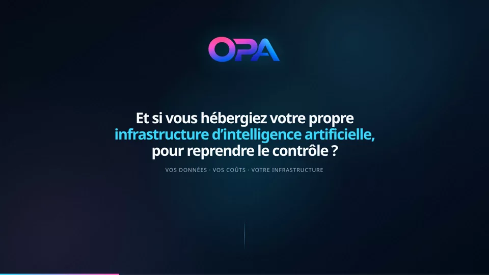 Video presentation of the OPA private artificial intelligence infrastructure